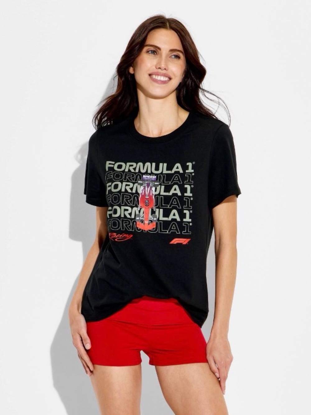 Formula 1 Black Graphic Tee - Women's Crewneck- XS (0-2) NWT
